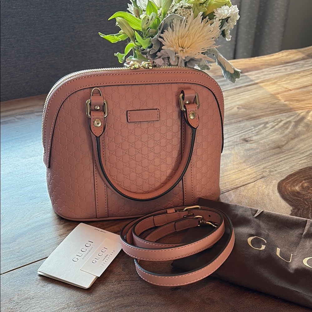 Gucci Mini Microguccissima Dome Bag - Soft Pink